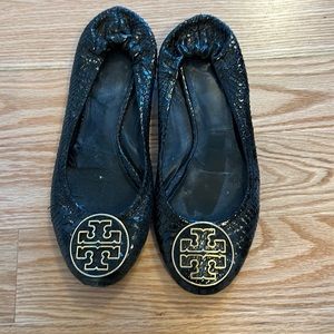 Tory Burch Snakeskin Ballet Flats Size 9